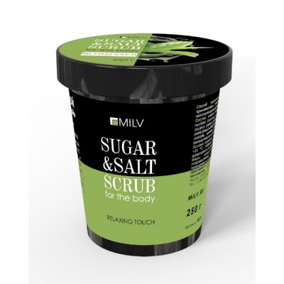 Сахарно-солевой скраб для тела «Зелёный чай». 290 г			
