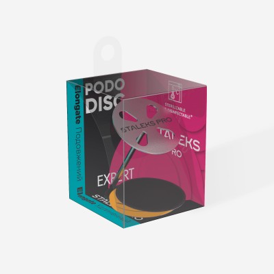 Диск педикюрный удлиненный PODODISC EXPERT L в комплекте со сменным файлом 180 грит 5 шт (25 мм)