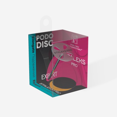 Диск педикюрный удлиненный PODODISC EXPERT М в комплекте со сменным файлом 180 грит 5 шт (20 мм)