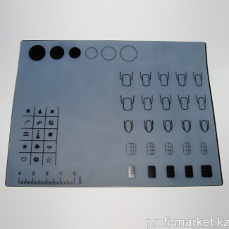 Коврик силиконовый для нейл арта, 30x40см (02 20 шаблонов)