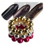 Набор магнитных шариков для дизайна гель-лаком Кошачий глаз, 10 шт. (05 Красные)