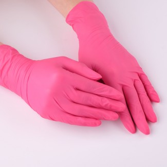 Перчатки mediOK (Nitrile) нитриловые , неопудреные, розовая, размер S, 50 пар
