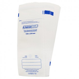 Пакеты для стерилизации из влагопрочной бумаги, белые 100шт. NEW (02 Размер 100 х 250 мм)
