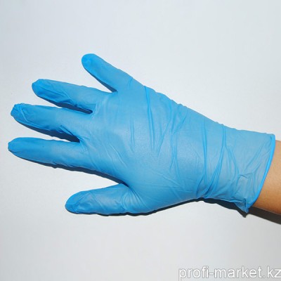Перчатки нитриловые неопудренные, размер M, 47-50 пар (03 Голубые)