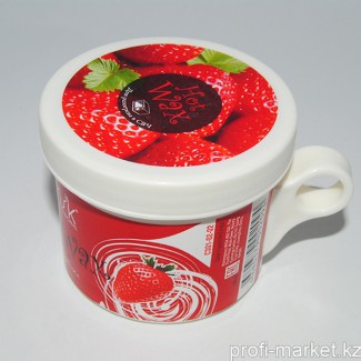 Горячий воск в баночке для разогрева в СВЧ Strawberry (клубника), 100 гр
