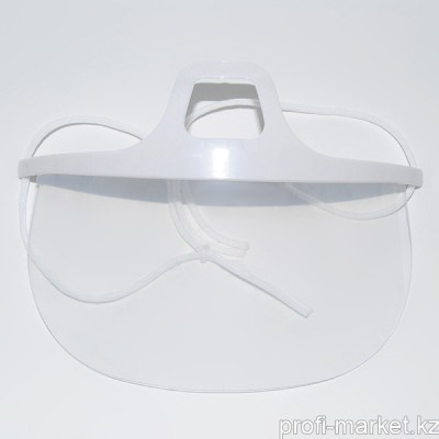Защитный экран-маска многоразовый белый/прозрачный, 1 шт.