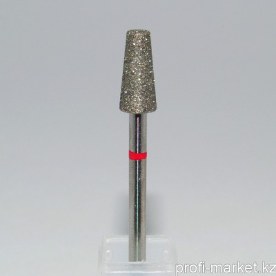 Б807-10-02 Насадка алмазная усеченный конус, красная (мелкая зернистость), Ø 0,48