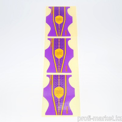 Универсальные формы шаблоны для ногтей VELENA Cтилет Фиолетовый+желтый+черный  100 шт
