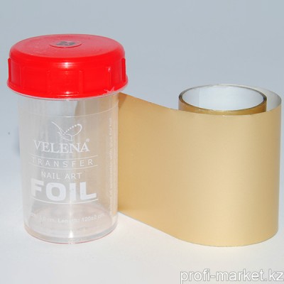 Переводная фольга для дизайна ногтей 1,2м  №023 "Velena" (золотой матовый)