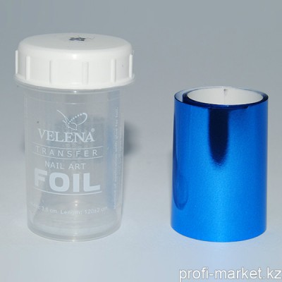 Переводная фольга для дизайна ногтей 1,2м  №26 "Velena" (синий)