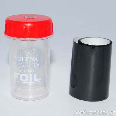 Переводная фольга для дизайна ногтей 1,2м  №077 "Velena" (черный лаковый)