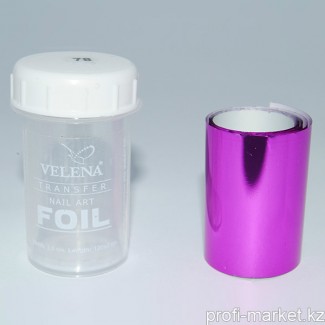 Переводная фольга для дизайна ногтей 1,2м  №078 "Velena" (темно-розовый металлик)