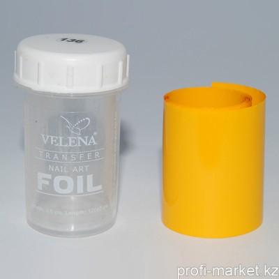 Переводная фольга для дизайна ногтей 1,2м  №136 "Velena" (солнечный желтый)