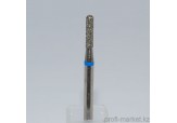 Насадка алмазная цилиндрическая тонкая с закругл конц, синяя (средняя зернистость) Ø 0,18