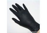Перчатки mediOK (Nitrile) нитриловые , неопудреные, черные, размер S, 50 пар