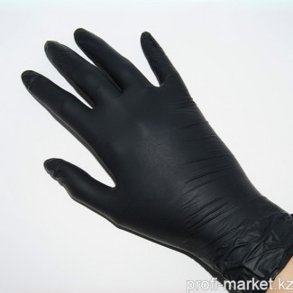 Перчатки mediOK (Nitrile) нитриловые , неопудреные, черные, размер S, 50 пар